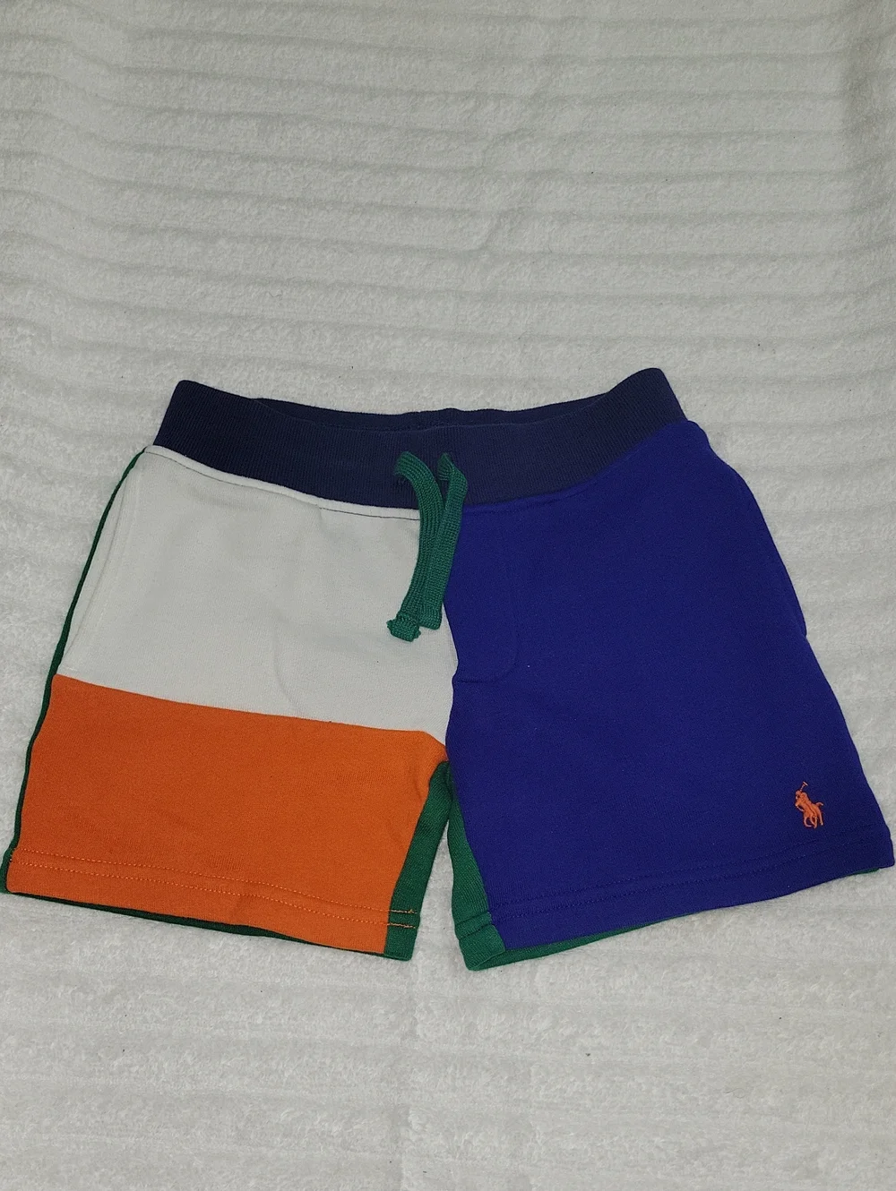 Ralph Lauren Colorblock Kids Shorts - Blue, Orange, White, Green